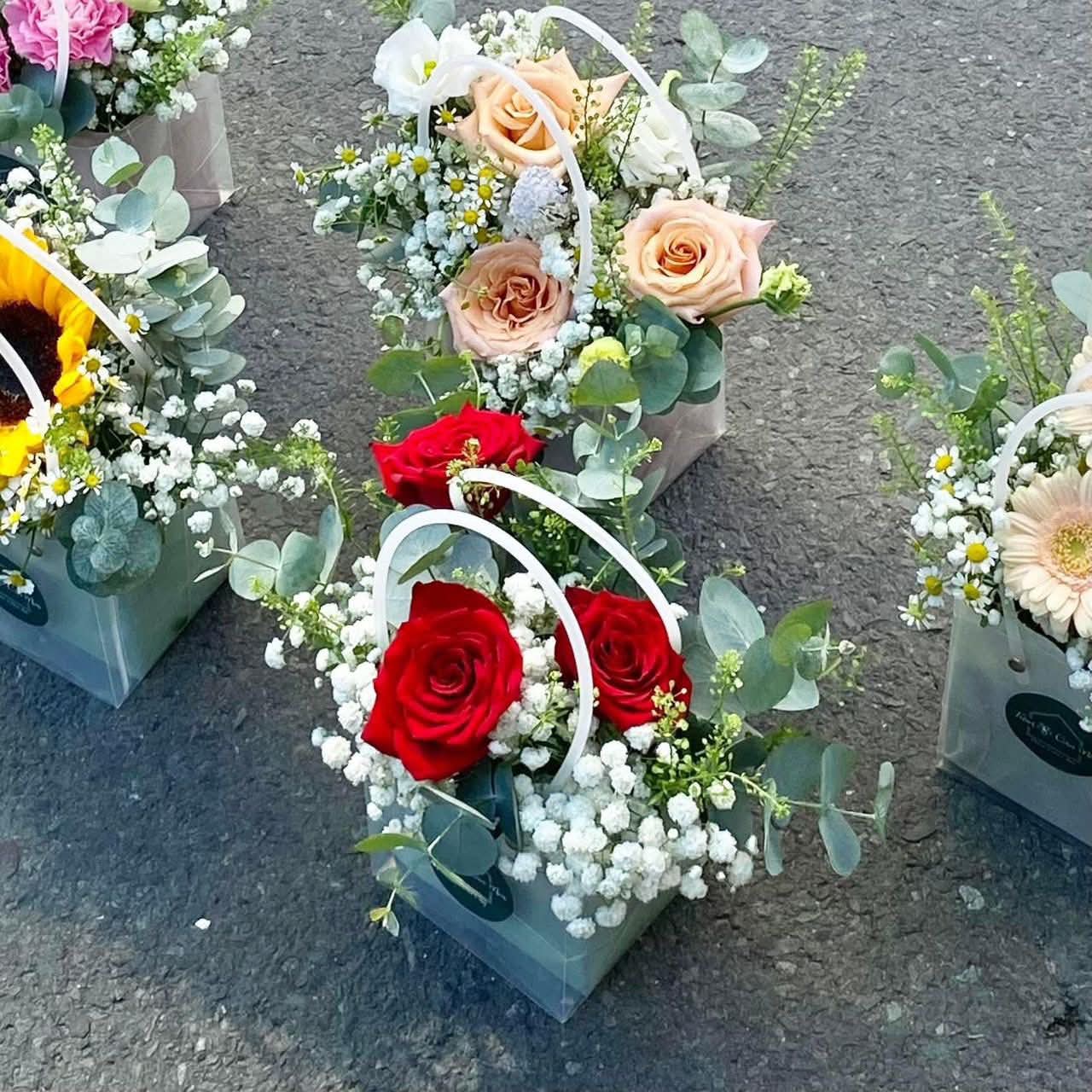 Flower samples for customers.