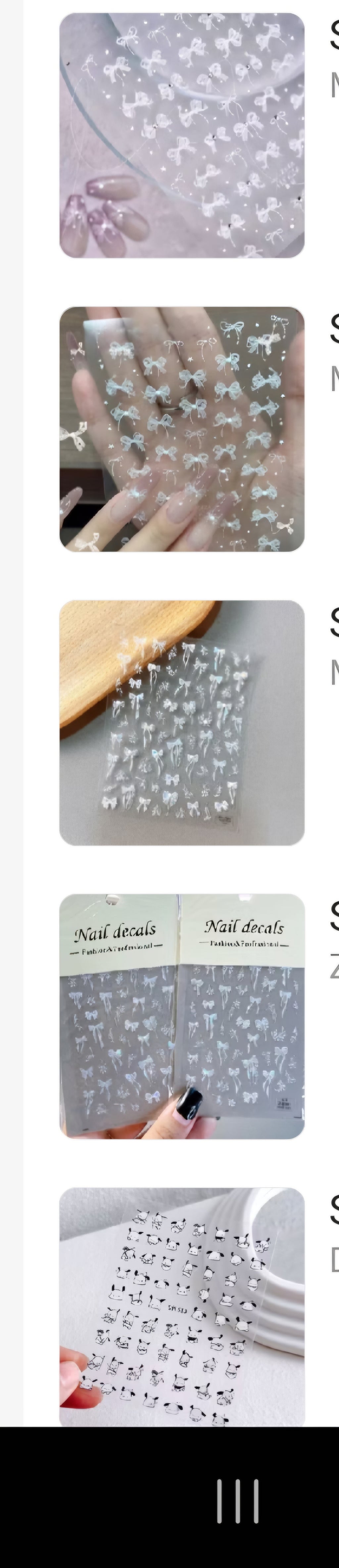 Types of Nail Art Stickers