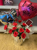 Premium artificial flower box.