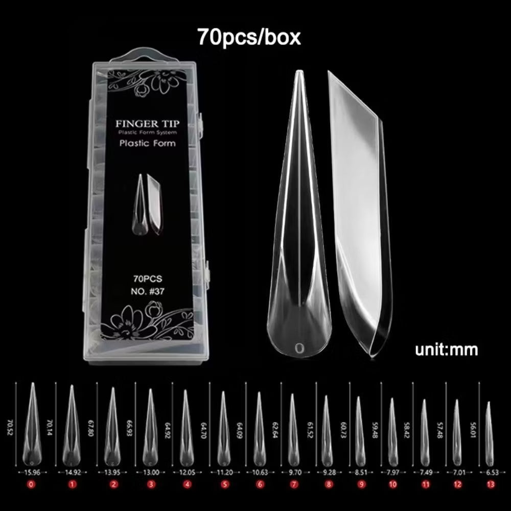 0MISSIPS Nail Extension Mold, Dual Premium Shape Poly Curved Nail Gel,