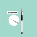 9mm premium stone-handled beard brush;  - Professional nail pattern brush