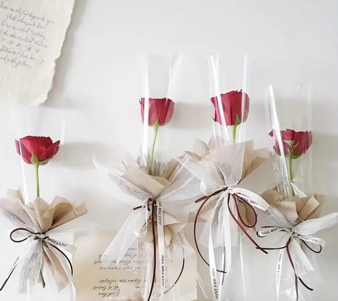 A single-flower bouquet in Korean style.