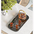 Food Warming Tray with Tempered Glass Design to Help Heat Up Quickly