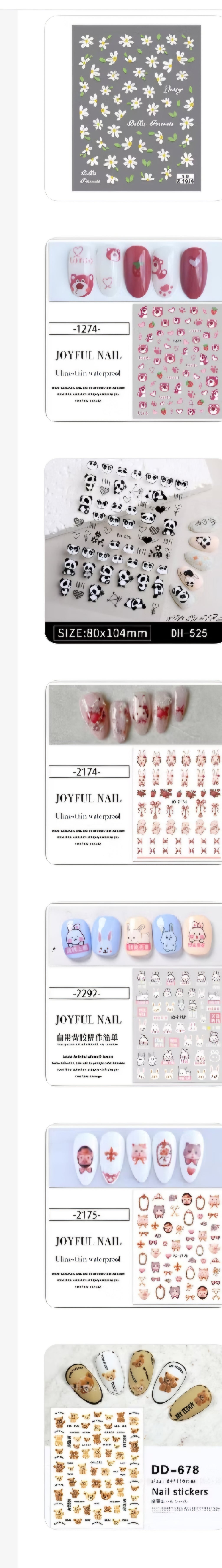 Types of Nail Art Stickers