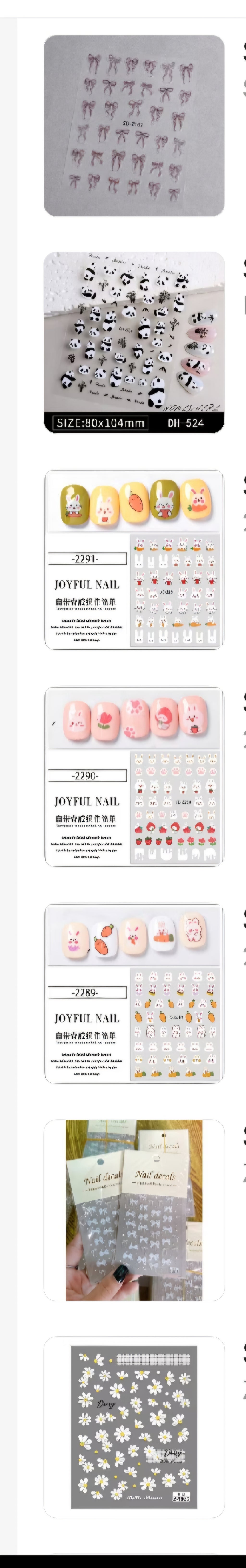 Types of Nail Art Stickers