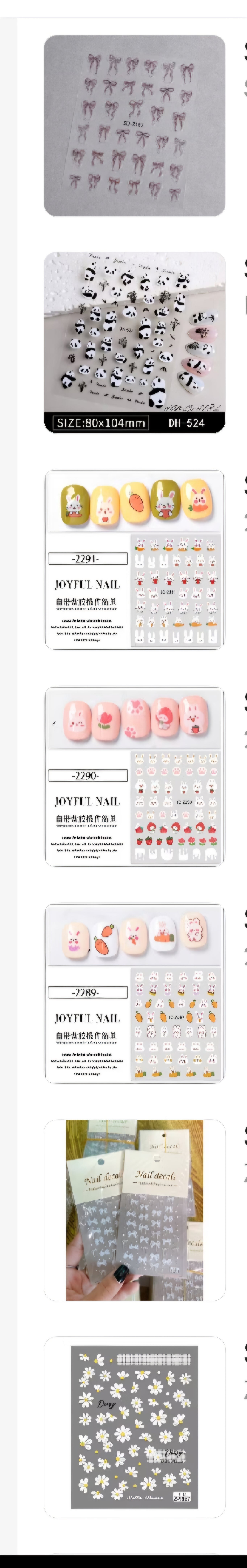 Types of Nail Art Stickers