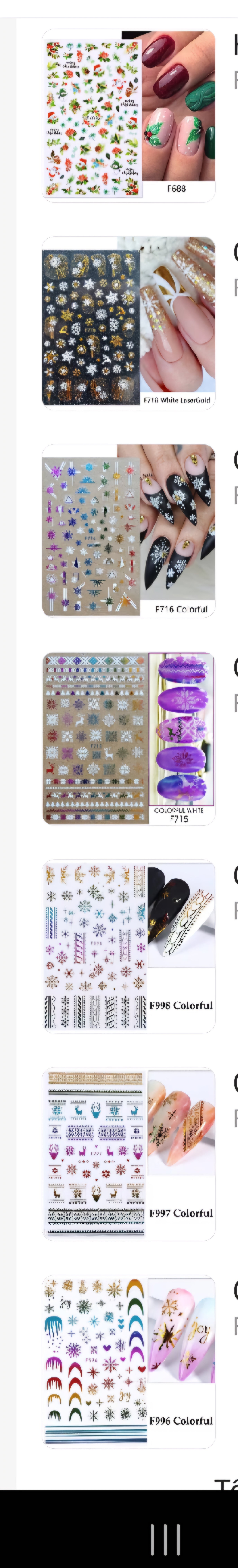 Types of Nail Art Stickers