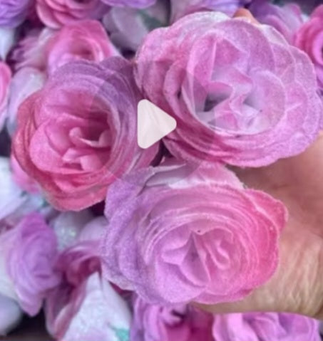 Glitter flower. Size 8 cm.(Price per flower)