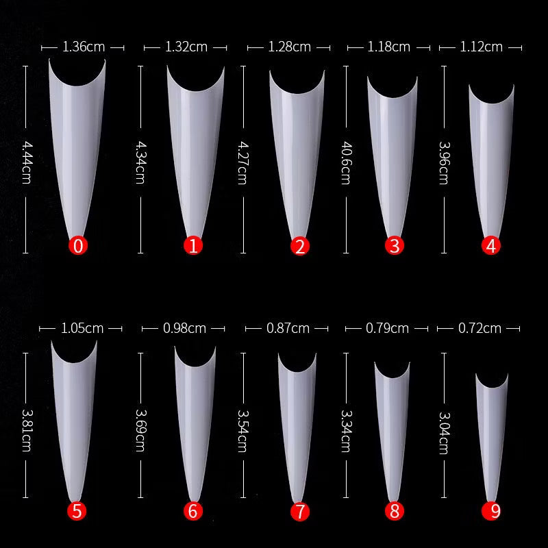 Set of 600 MISSCHEERING ABS plastic artificial nails