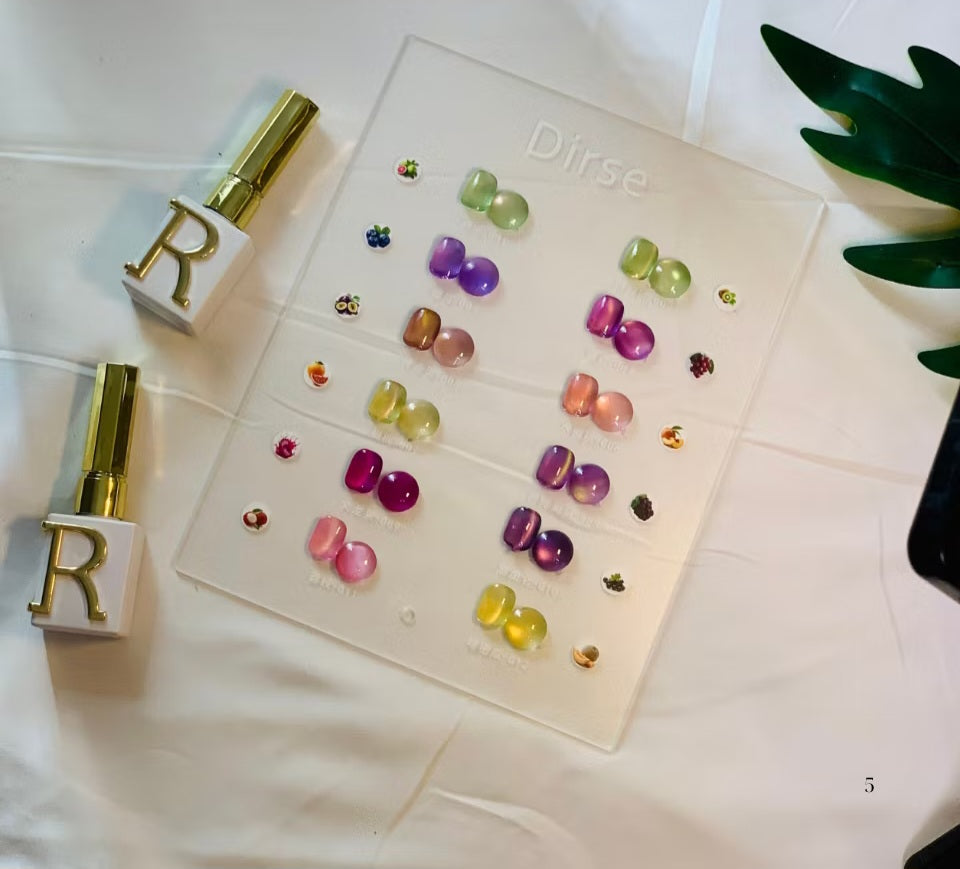 0Set of Dirse fruit cat eye paint, super pigmented (color palette included)