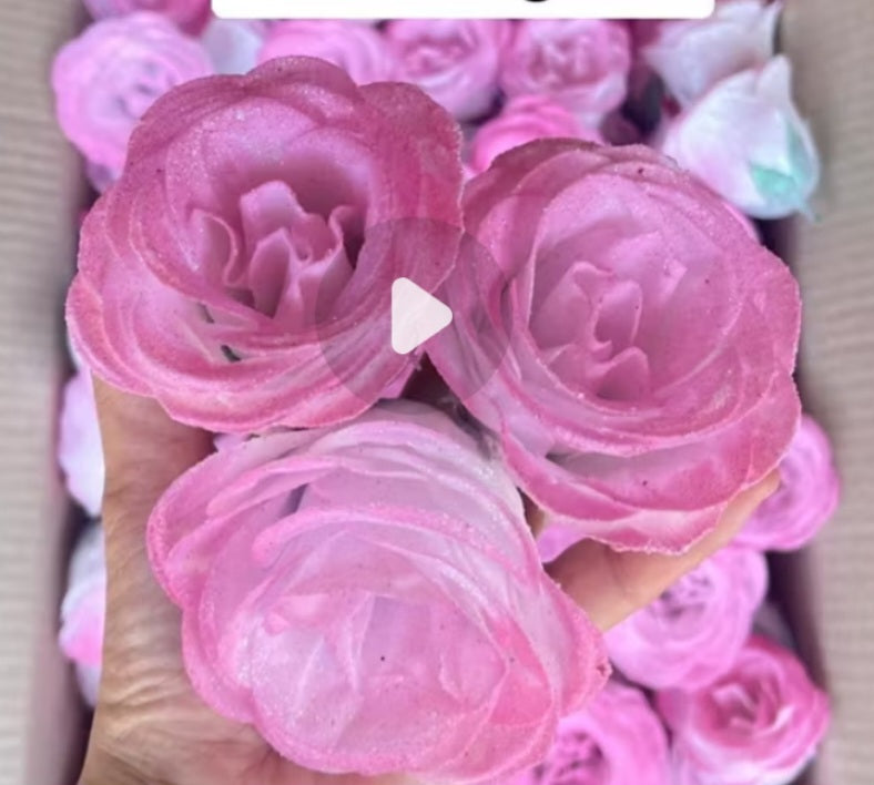 Glitter flower. Size 8 cm.(Price per flower)