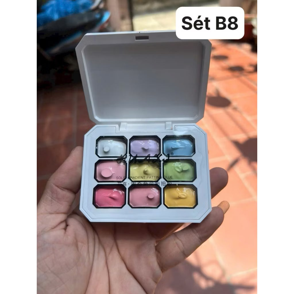 Ombre gel clay in 9 colors makes super ombre nails