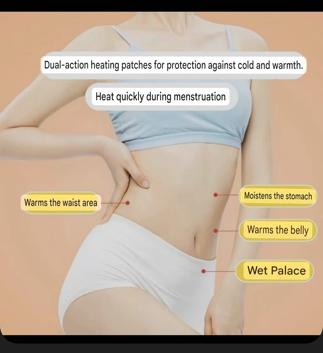 Combo of 10 body thermal patches to keep feet warm in winter and retain heat for 6 hours for stomach pain