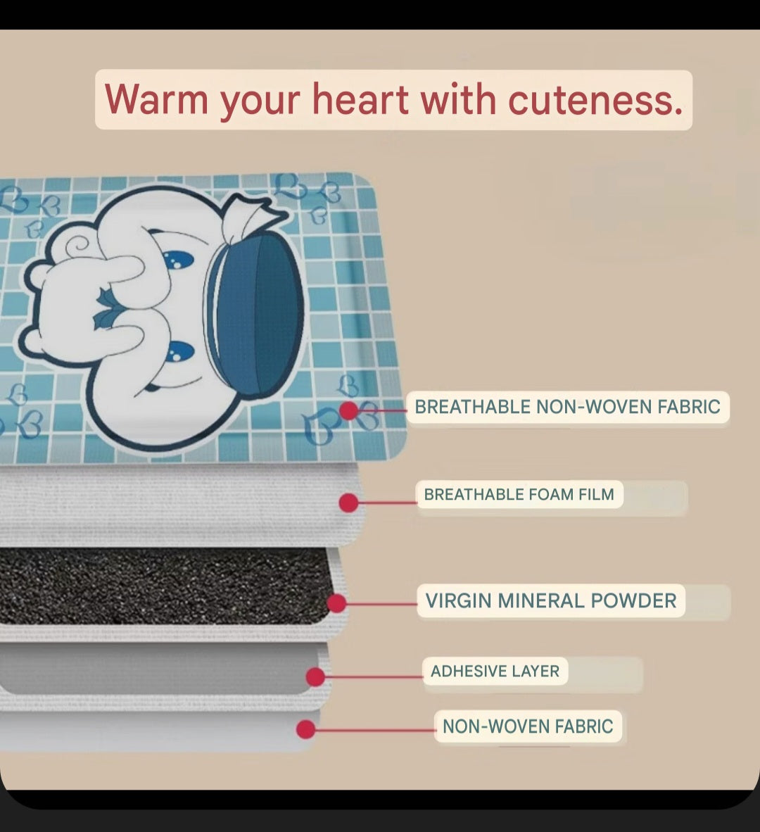 Combo of 10 body thermal patches to keep feet warm in winter and retain heat for 6 hours for stomach pain