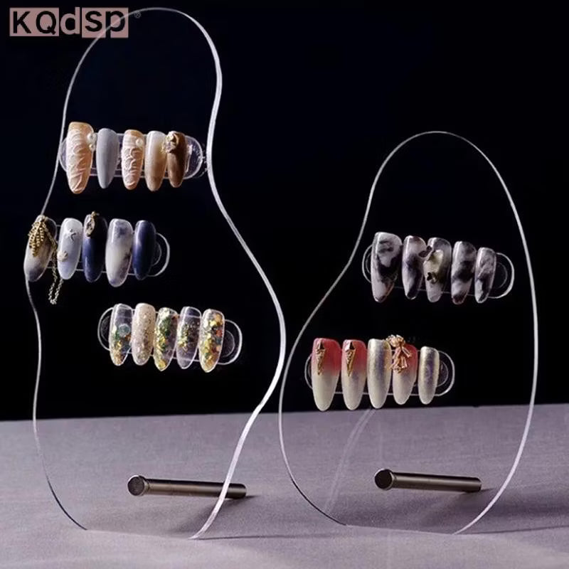 Widefiling Irregular Acrylic False Nail Art Top Display Board Display Shelf Stand Manicure Beauty