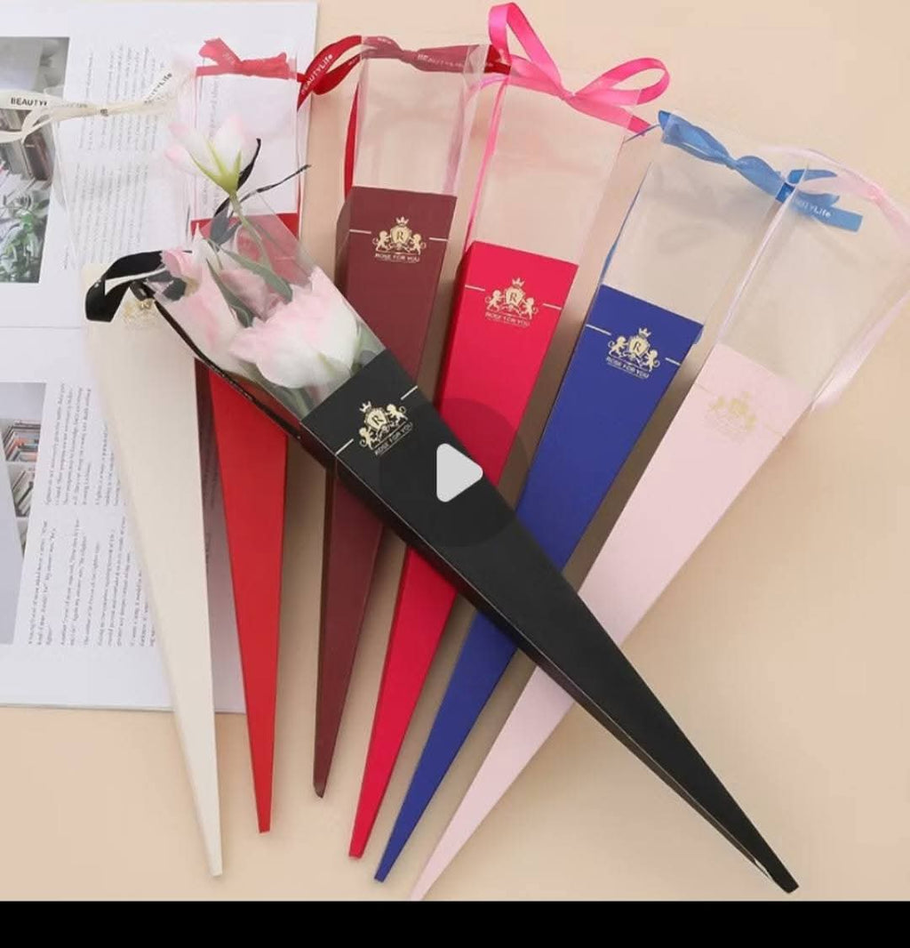 A single-flower bouquet in Korean style.