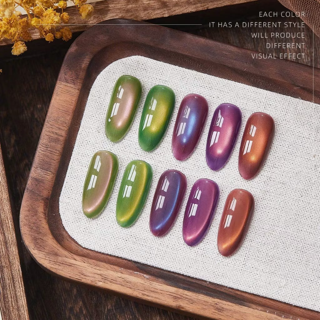 0Set of 5-color Milla guava, peach, grape and fruit cat eye paint, super standard color