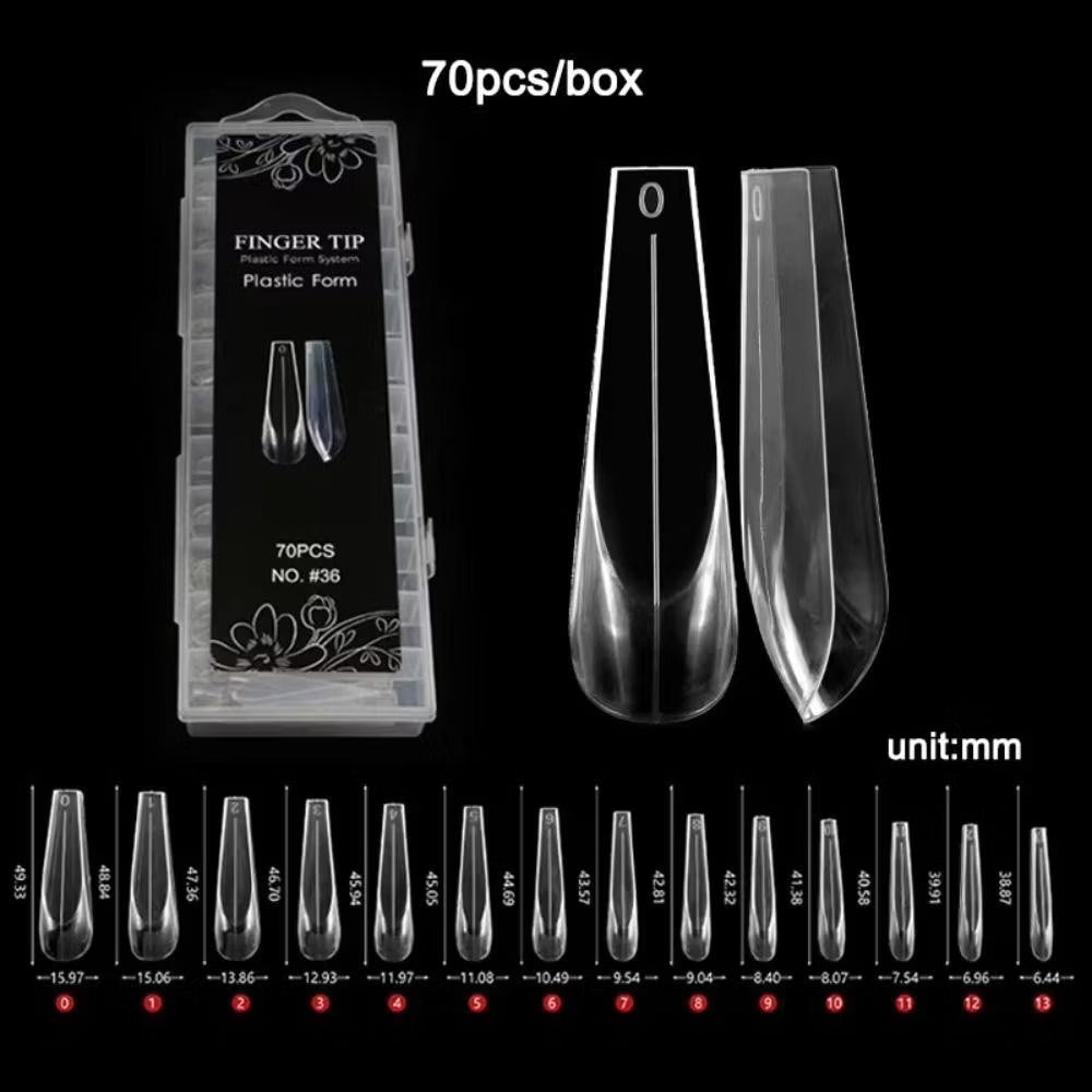 0MISSIPS Nail Extension Mold, Dual Premium Shape Poly Curved Nail Gel,
