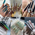 0MISSIPS Nail Extension Mold, Dual Premium Shape Poly Curved Nail Gel,