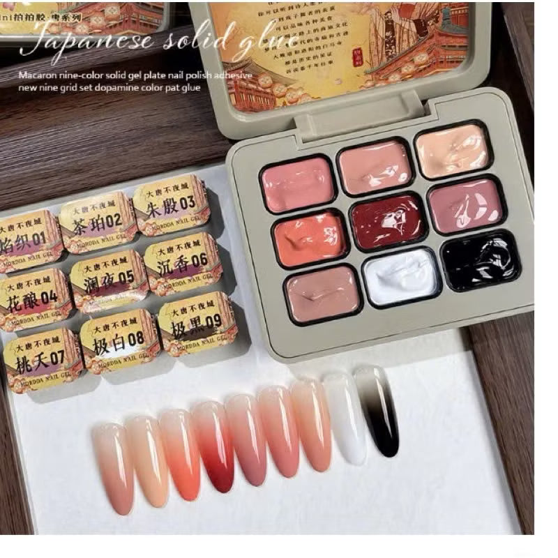 Ombre gel clay in 9 colors makes super ombre nails