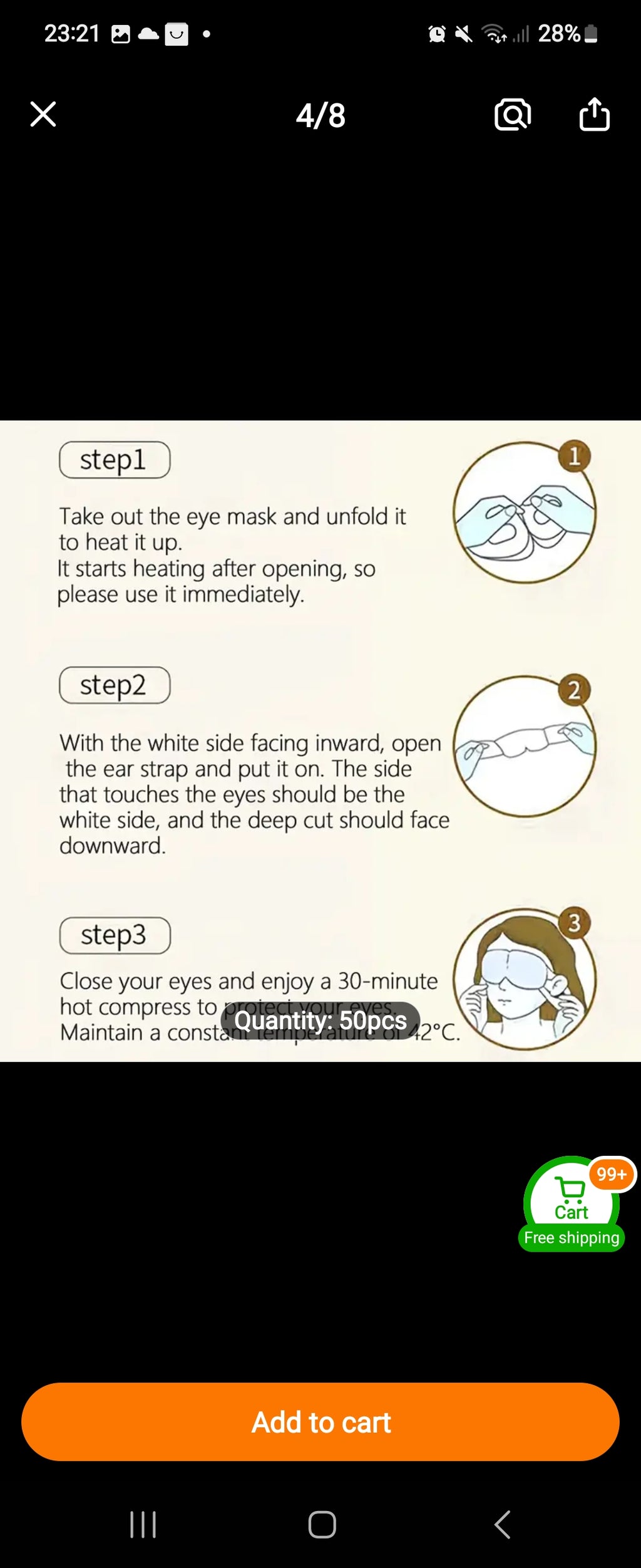 Combo of 10 Bags of Eye Sauna Masks keep warm and retain heat to help relax and reduce swelling