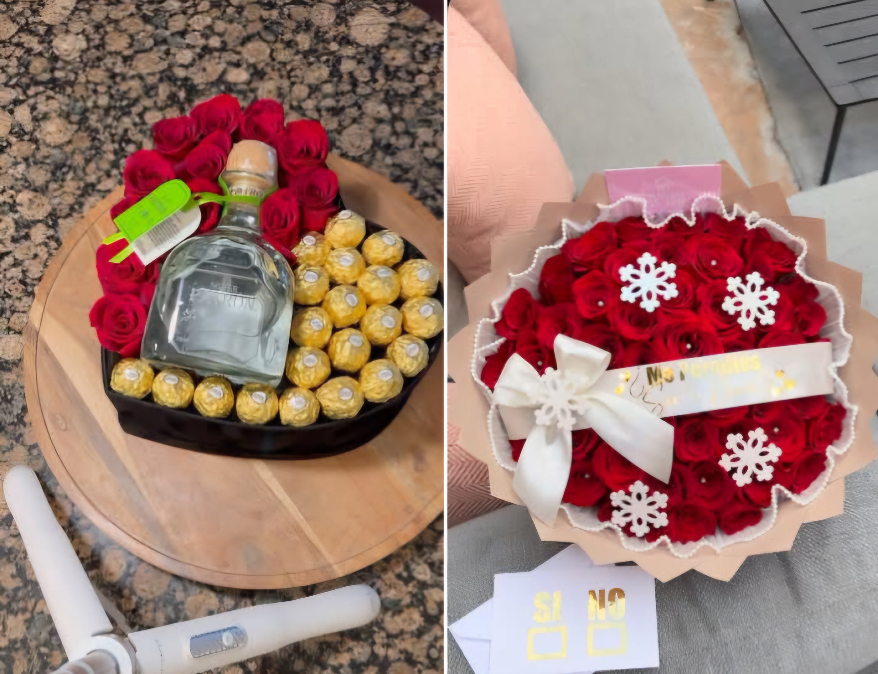 Flower samples for customers.