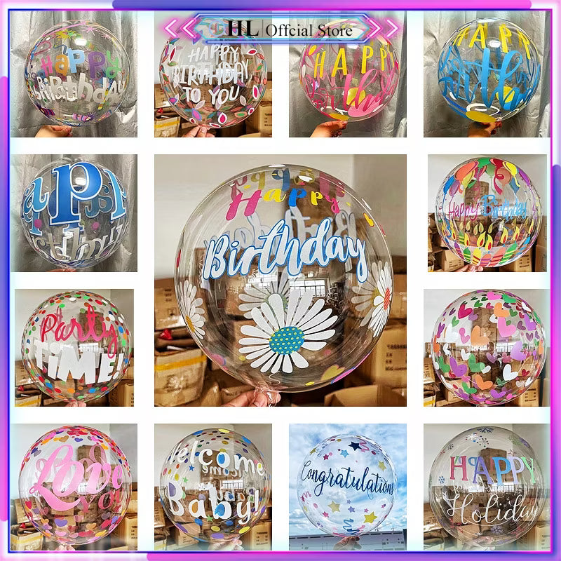 Types of balloons.