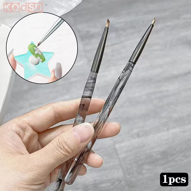 0Widefiling 1 Pcs Triangular Brush Nail Art Pen 3D Pattern Tip