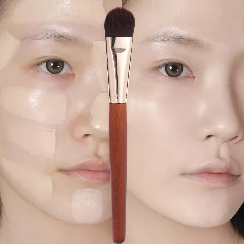 0Multifunctional soft fiber liquid blending brush - Wide rim makeup brush