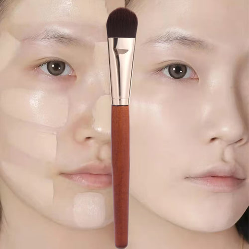 0Multifunctional soft fiber liquid blending brush - Wide rim makeup brush