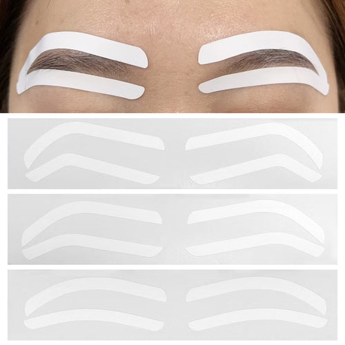 10 Disposable Eyebrow Design Stencil Stickers - Easy to Wear Quality Stickers
