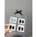 Cat Eye gel polish set: Silver, Black, Blue, Brown, 4 luster vendeeni colors