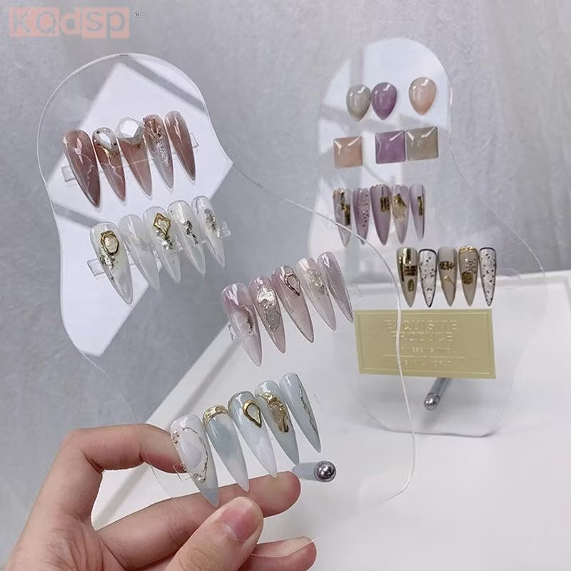 Widefiling Irregular Acrylic False Nail Art Top Display Board Display Shelf Stand Manicure Beauty