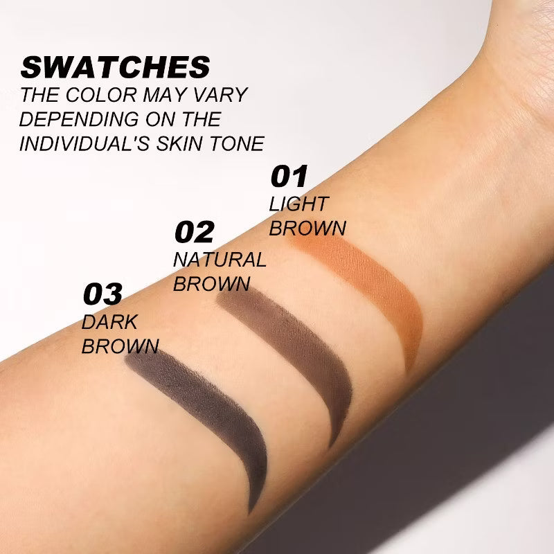 Easy-to-use 3-color waterproof eyebrow stamp makeup kit