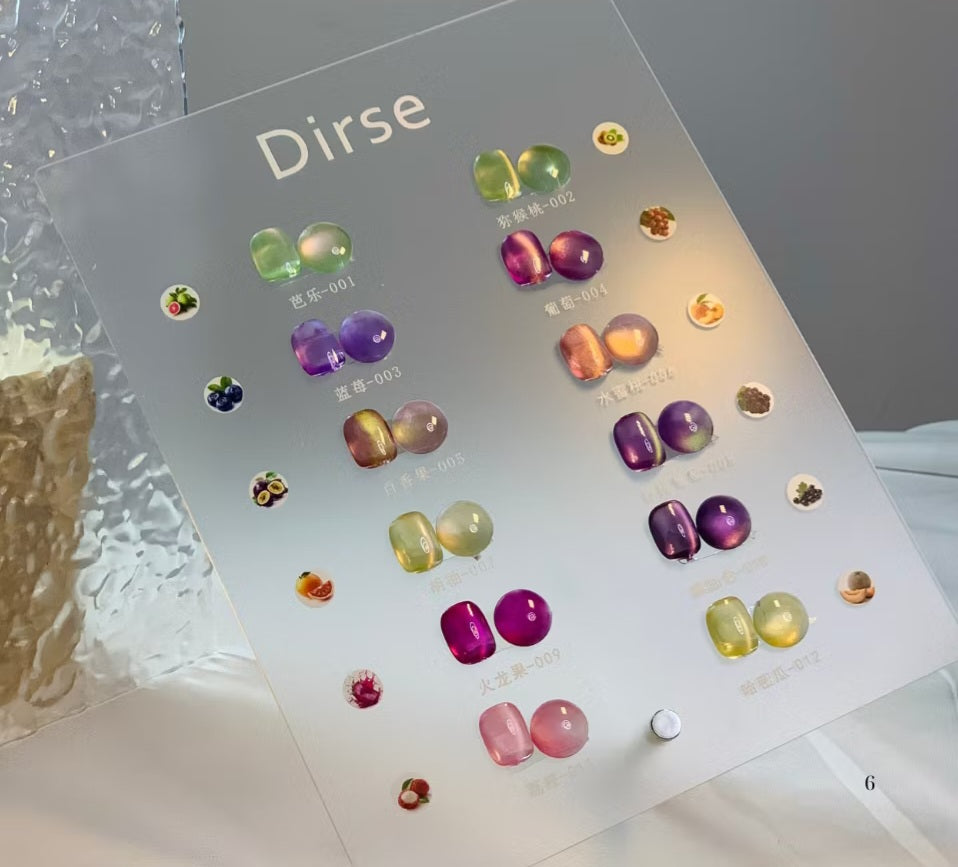 0Set of Dirse fruit cat eye paint, super pigmented (color palette included)