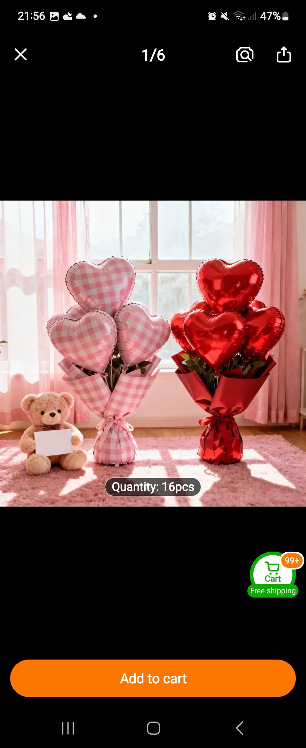 Types of balloons.