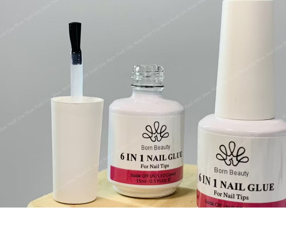 Genuine 6 in 1 multi-purpose gel - 6 in 1 bonding gel polish base, hard nail extension, top spread, top coat