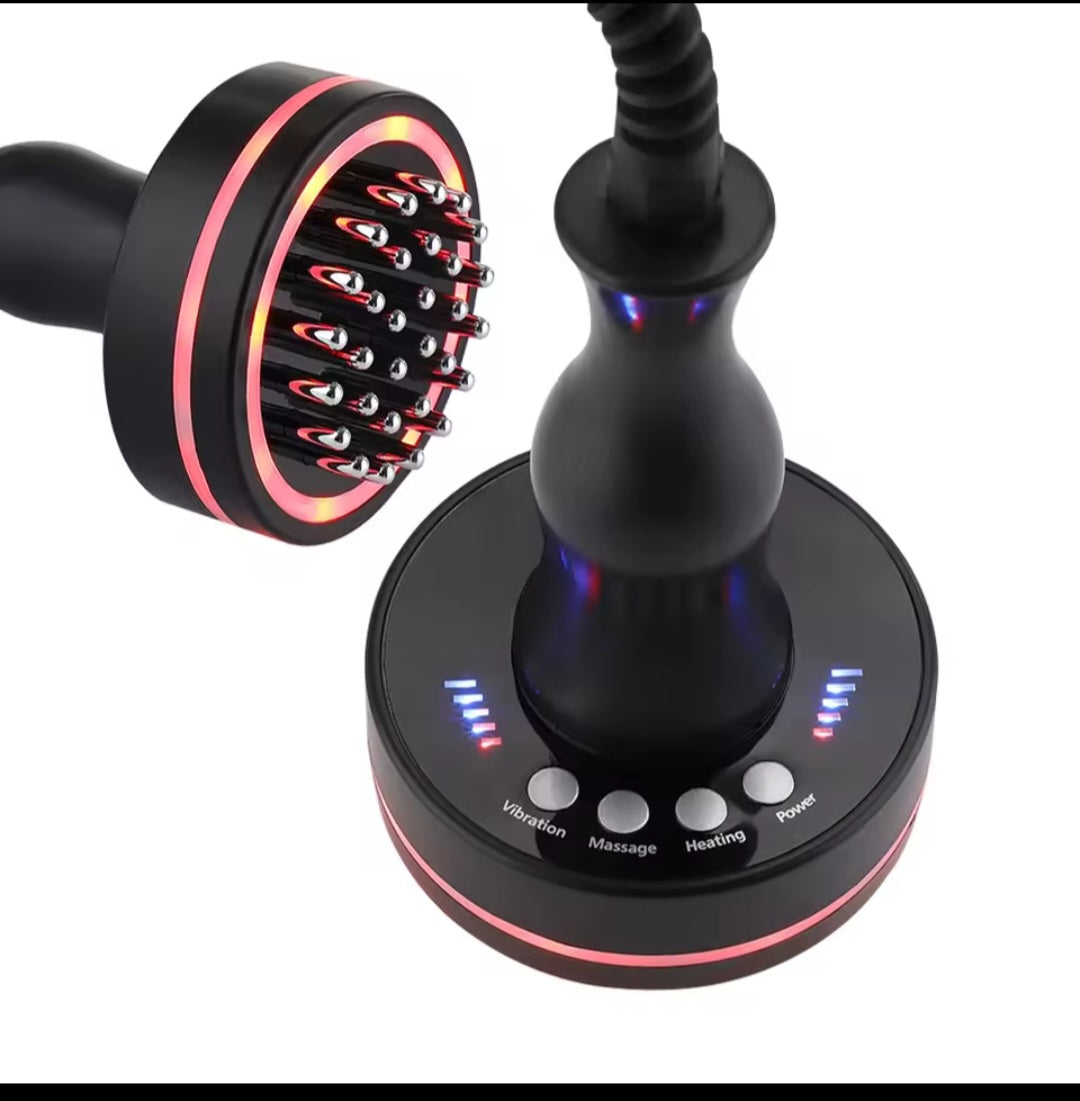 Electric Massage Brush Electric Meridian Brush Health Brush Plug-in Vibrating Massage Hot Compress and Scraping Instrument Beauty Weight Loss Dredge Meridian Collaterals Whole Body Massage Features: