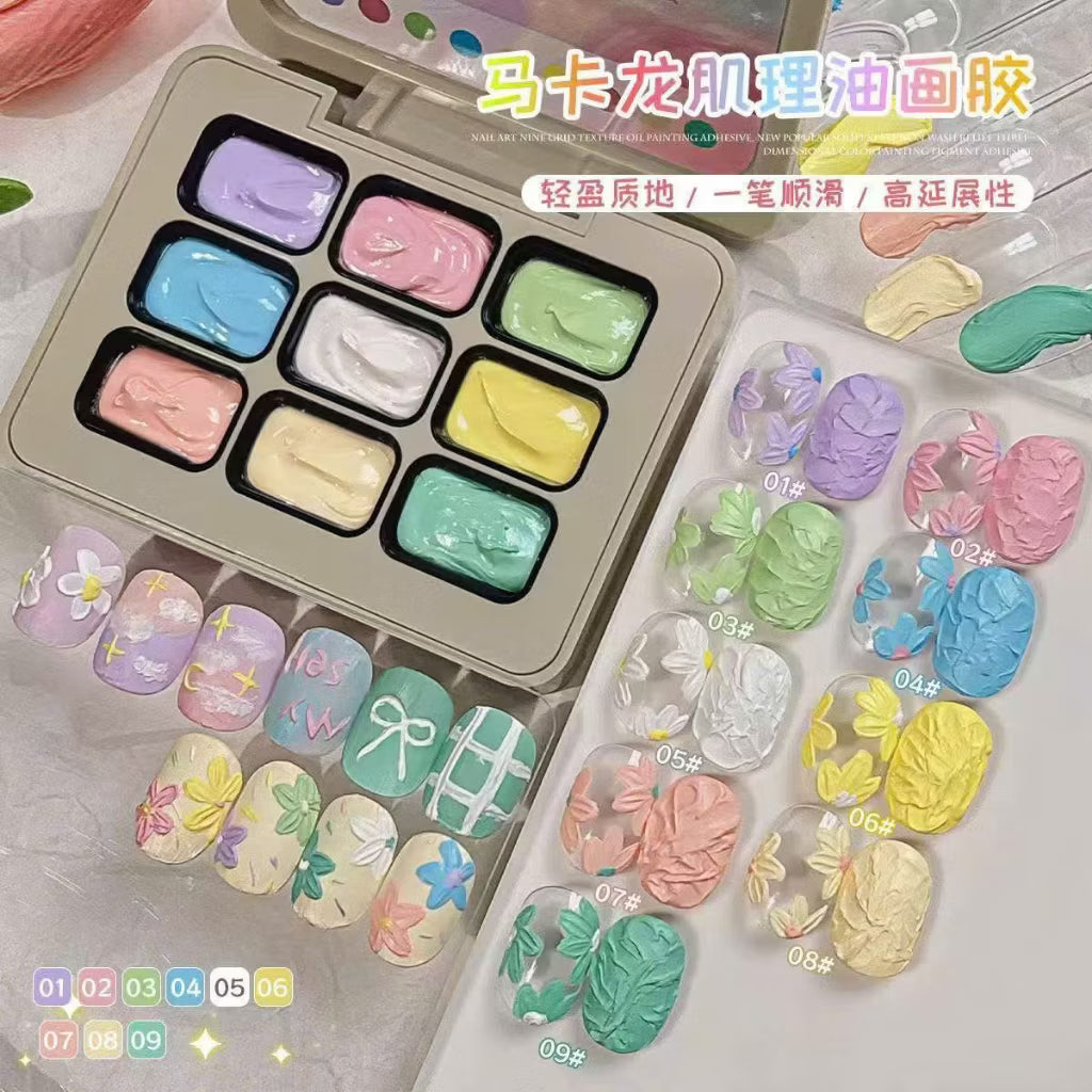 Ombre gel clay in 9 colors makes super ombre nails